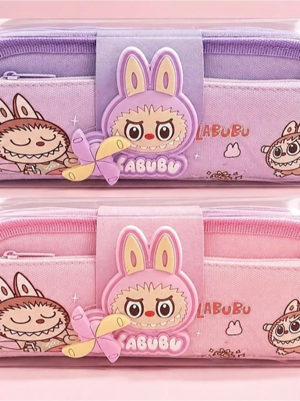 Labubu Character Pouch Set in Purple & Pink NWT